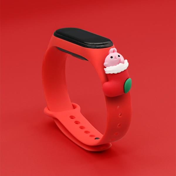 OEM Xmas Santa 1 Replacement Band Xiaomi Mi Band 4/3 - Röd