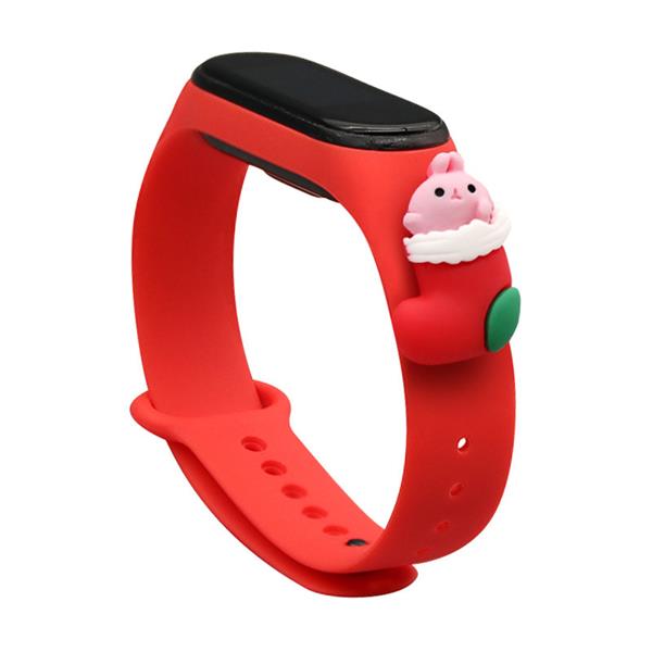 OEM Xmas Santa 1 Replacement Band Xiaomi Mi Band 4/3 - Röd