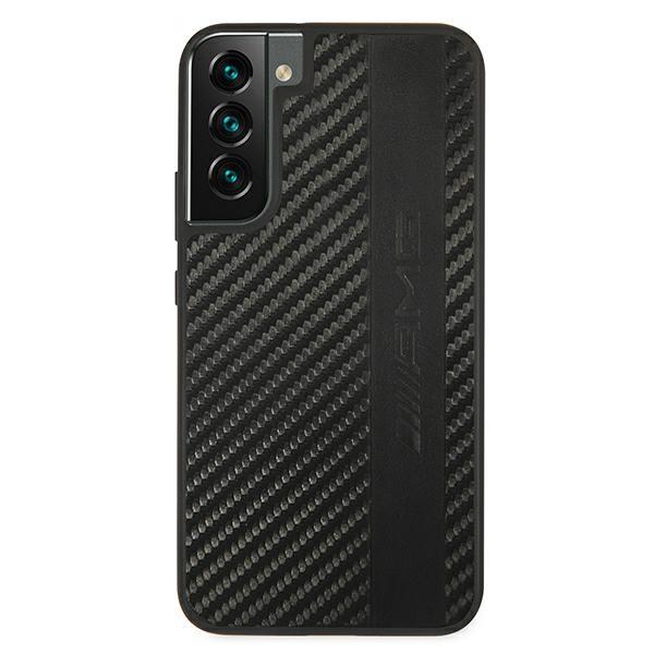 Mercedes Mercedes Carbon Stripe and Embossed Skal Galaxy S22 Plus - Svart