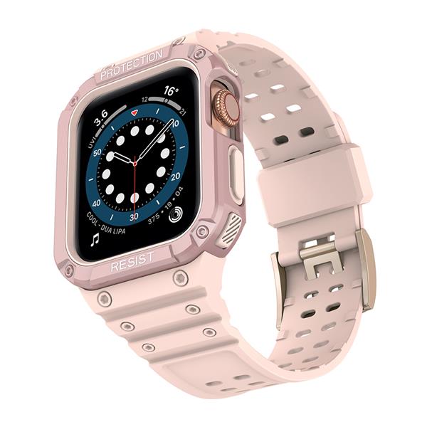 Ruhtel Armband kompatibelt med Apple Watch 4/5/6/7/SE (42/44/45mm) Rosa