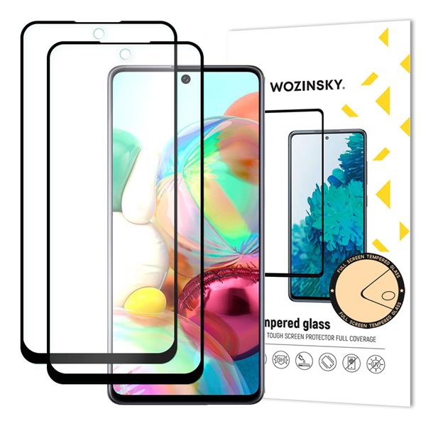 Wozinsky [2 PACK] Wozinsky Full Glue Härdat Glas Skärmskydd Galaxy A42 5G - Svart