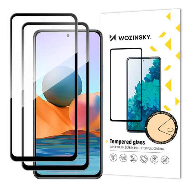 Wozinsky [2 PACK] Wozinsky Full Glue Härdat glas Xiaomi Redmi Note 10 Pro - Svart