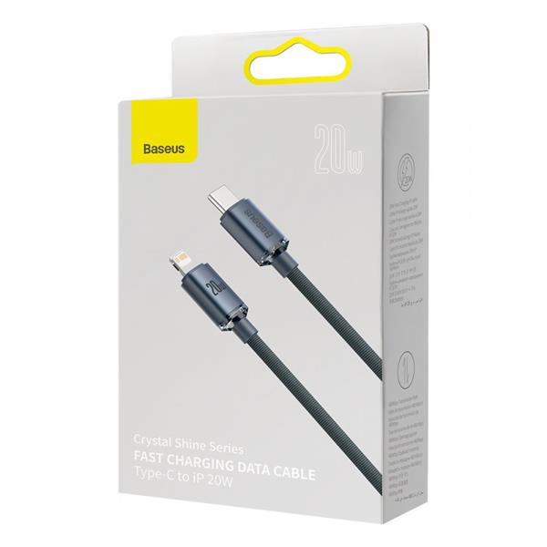 BASEUS Baseus Crystal Shine USB-C till Lightning kabel PD 20W 1.2m