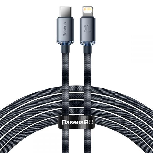 BASEUS Baseus Crystal Shine USB-C till Lightning kabel PD 20W 2m