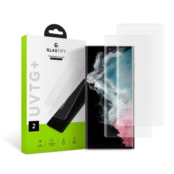Glastify Glastify UVTG Plus Härdat Glas Skärmskydd 2-Pack Galaxy S22 Ultra