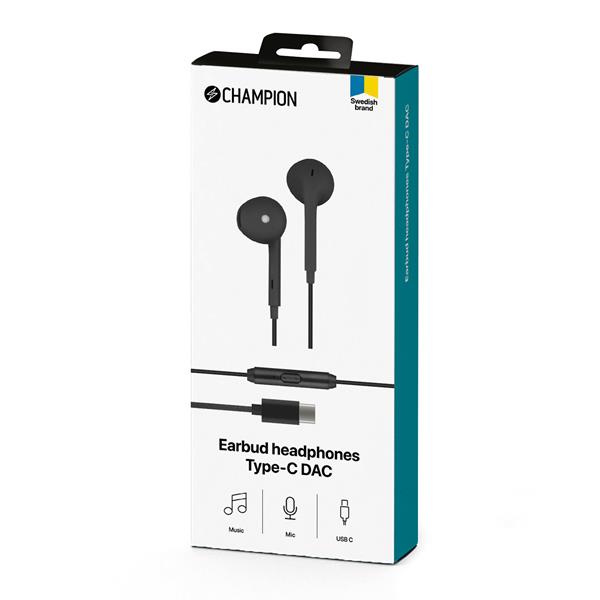 Champion Champion EarBud Hörlurar USB-C DAC - Svart