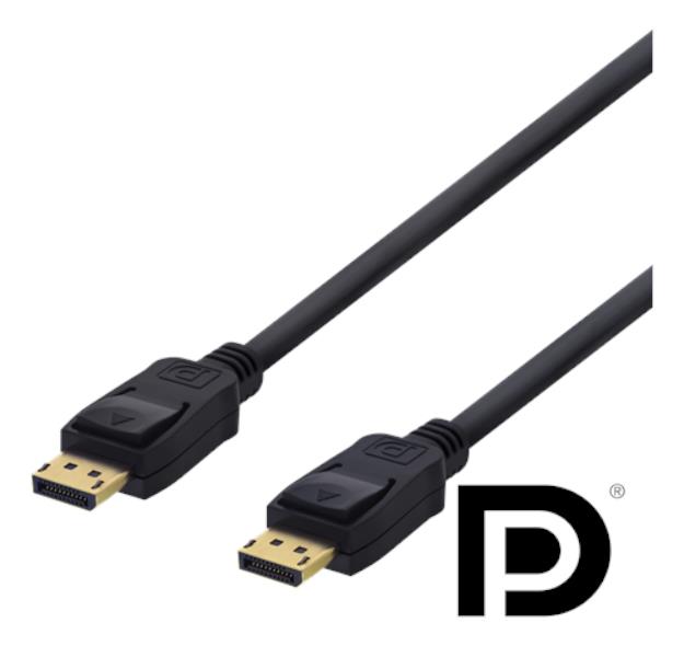 UTGATT Deltaco DisplayPort Kabel, 2m - Svart