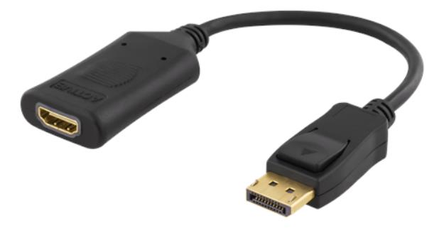 UTGATT1 Deltaco DisplayPort till HDMI Adapter - Svart