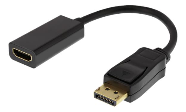 UTGATT1 Deltaco DisplayPort till HDMI Adapter - Svart