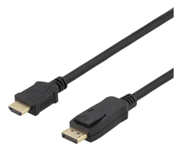 UTGATT1 Deltaco DisplayPort till HDMI Kabel, 10m - Svart