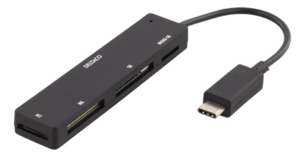 UTGATT1 Deltaco USB 3.1 Gen 1-hubb - Vit