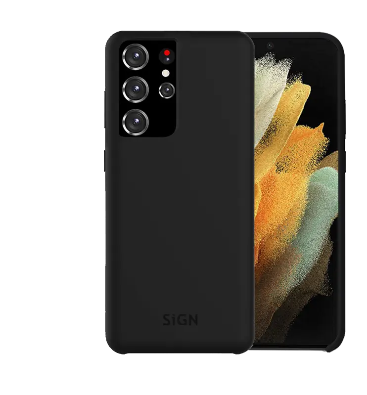 SiGN SiGN Galaxy S21 Ultra Skal Liquid Silicone - Svart