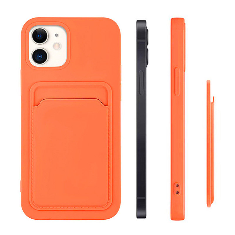 OEM iPhone 12 Pro Max Skal med Korthållare - Orange