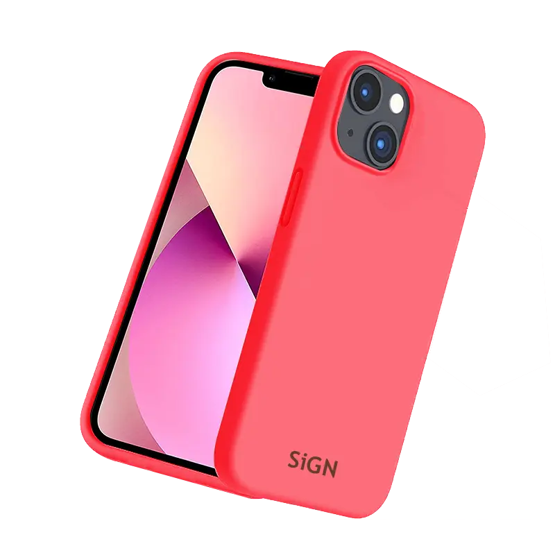 SiGN SiGN iPhone 14 Plus Skal Liquid Silicone - Vattenmelonsröd