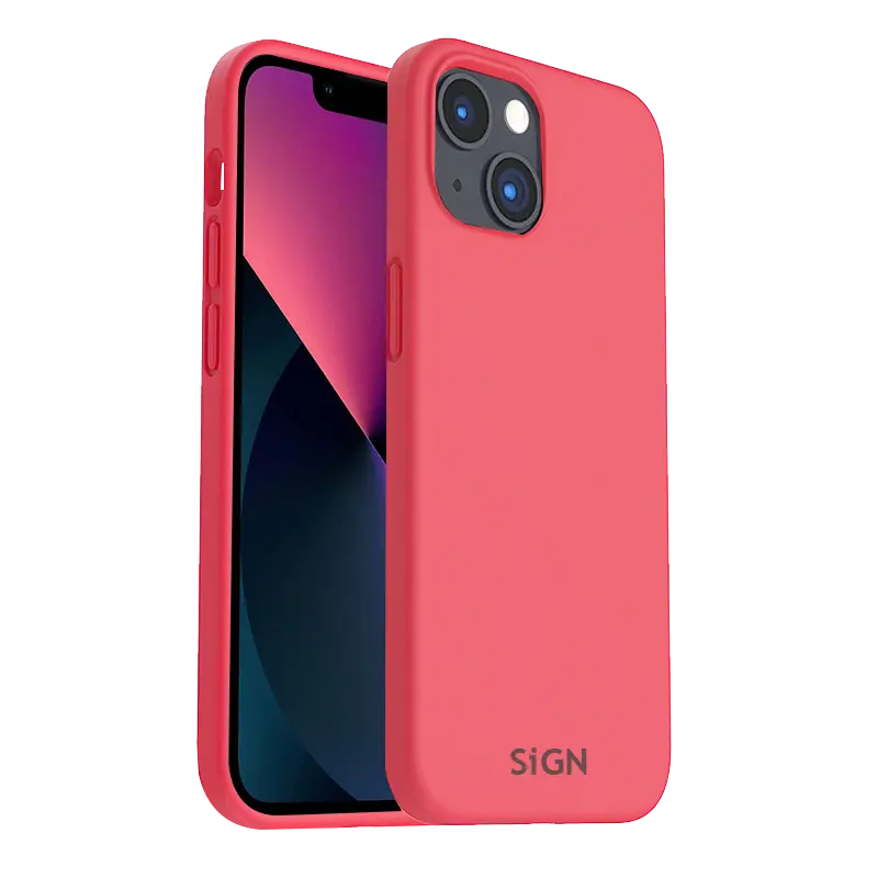 SiGN SiGN iPhone 14 Plus Skal Liquid Silicone - Vattenmelonsröd
