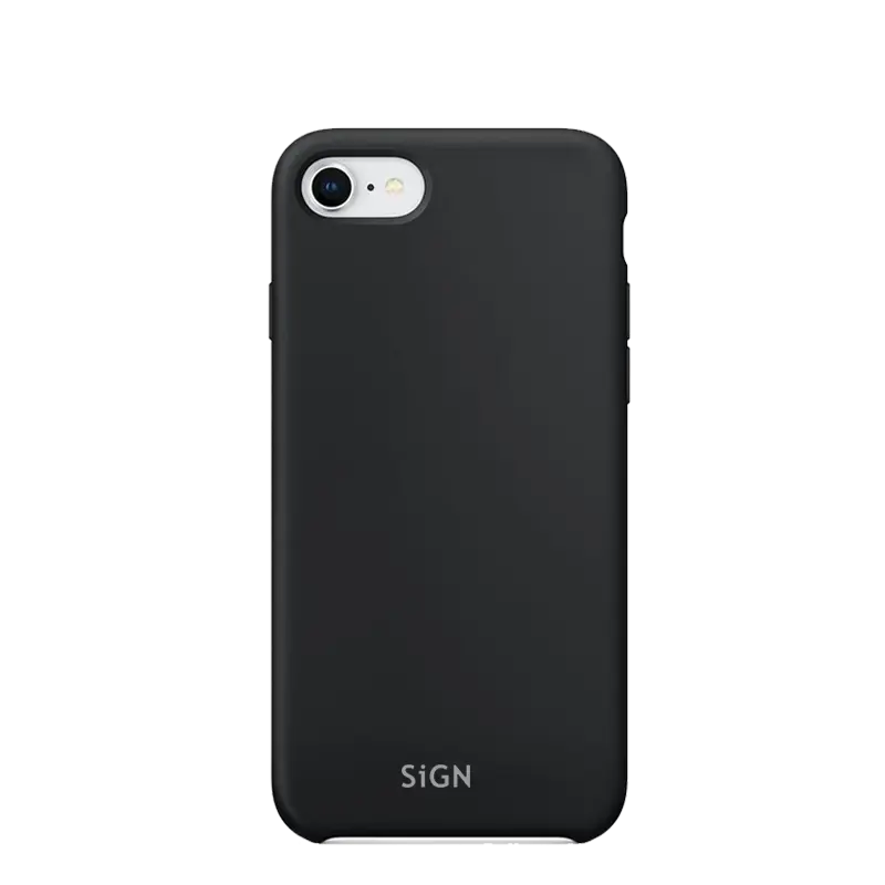 SiGN SiGN iPhone 7/8/SE (2020/2022) Skal Liquid Silicone - Svart