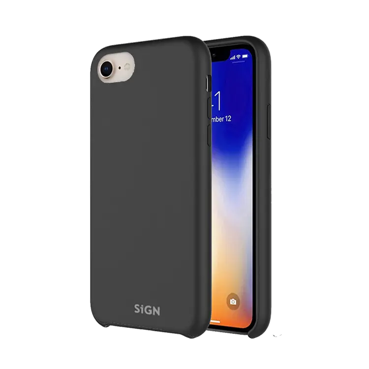 SiGN SiGN iPhone 7/8/SE (2020/2022) Skal Liquid Silicone - Svart