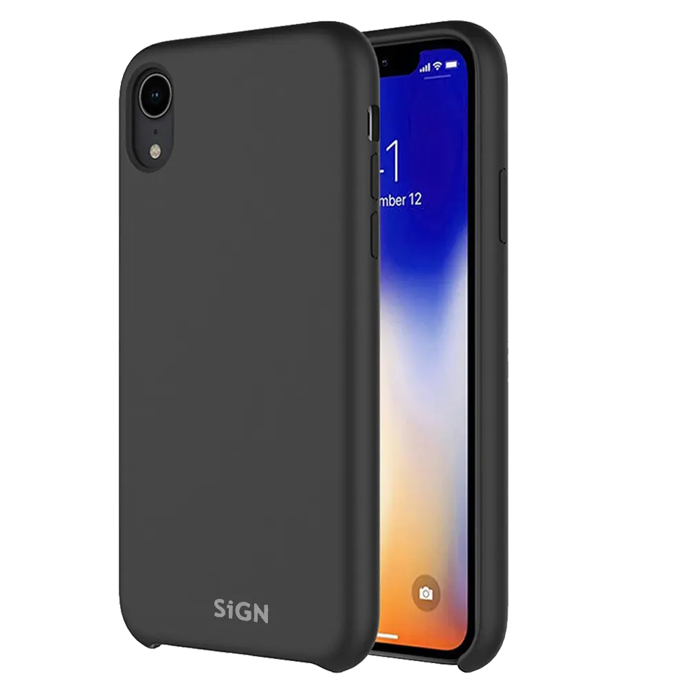 SiGN SiGN iPhone X/XS Skal Liquid Silicone - Svart