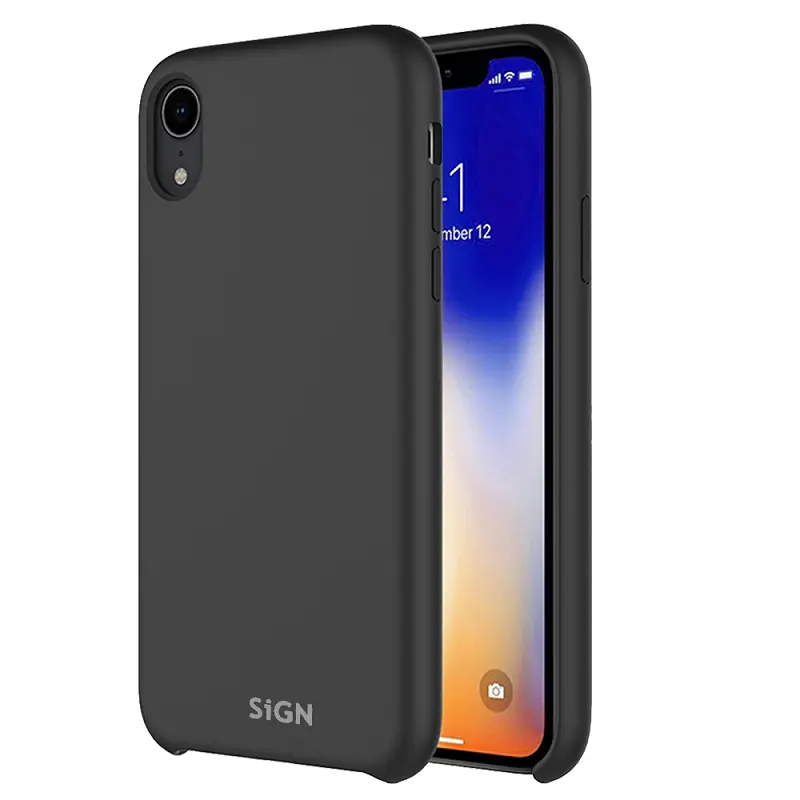 SiGN SiGN iPhone XR Skal Liquid Silicone - Svart