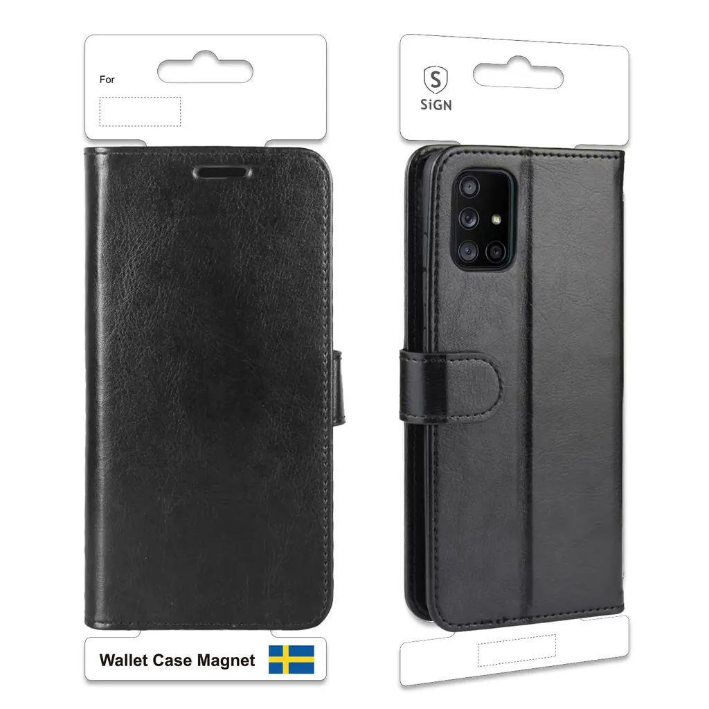 SiGN SiGN Plånboksfodral för Galaxy A71 - Svart