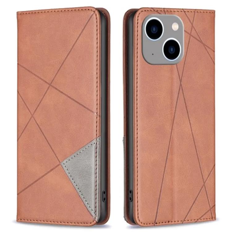 Taltech iPhone 15 Plus Plånboksfodral Kickstand - Brun