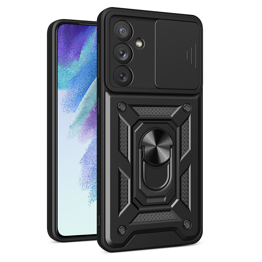 OEM Galaxy A54 Skal Ringhållare Hybrid Armor Camshield - Svart
