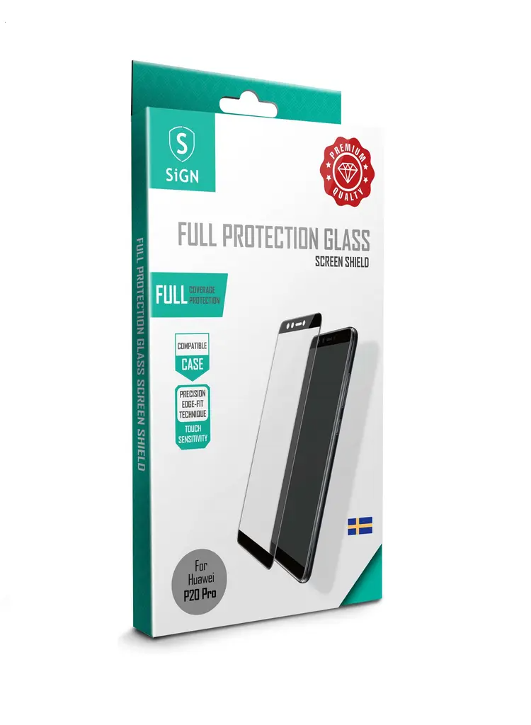 SiGN SiGN Huawei P20 Pro Härdat Glas Skärmskydd - Svart