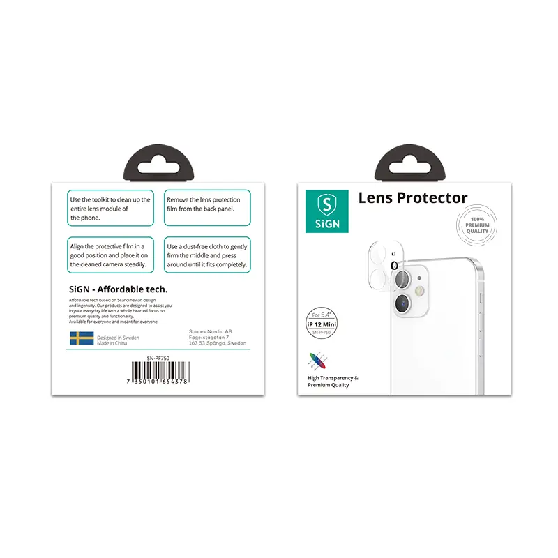 SiGN SiGN iPhone 12 Mini Kameralinsskydd i Härdat Glas