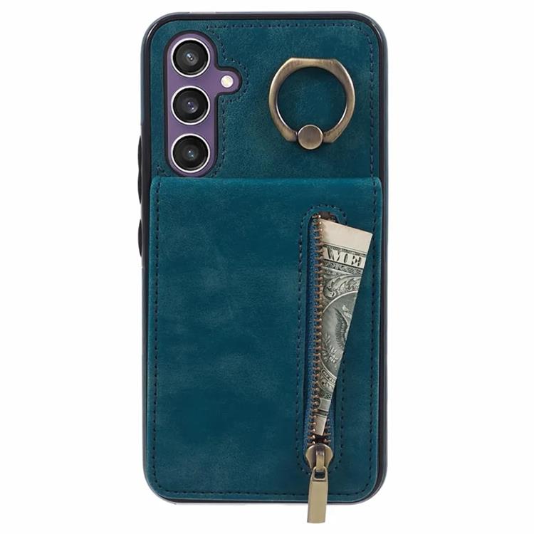 Taltech Mobilskal till Galaxy S24 Kickstand Korthållare - Blå