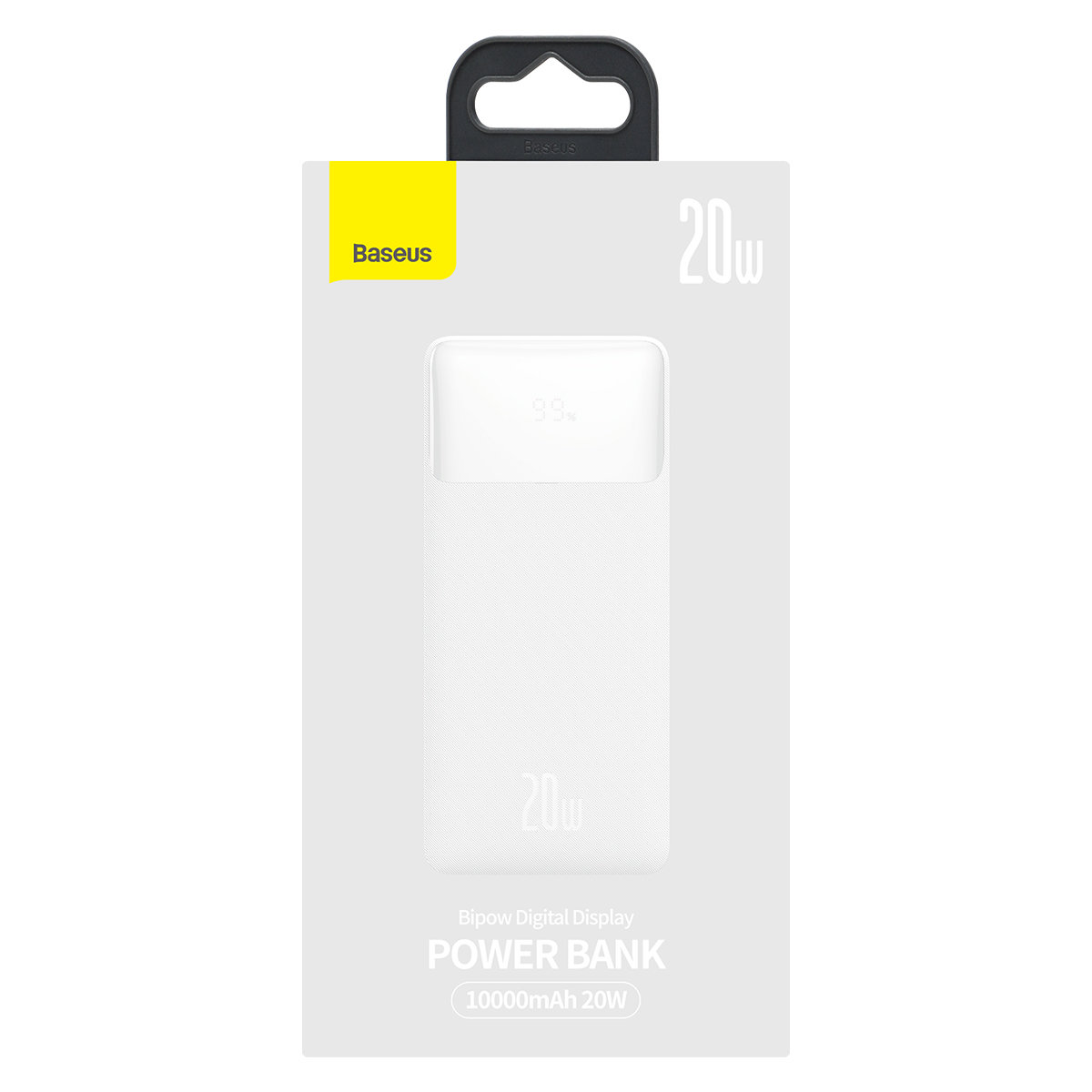 BASEUS Baseus Powerbank 10000 mAh 20W Bipow + Micro-USB Kabel - Vit