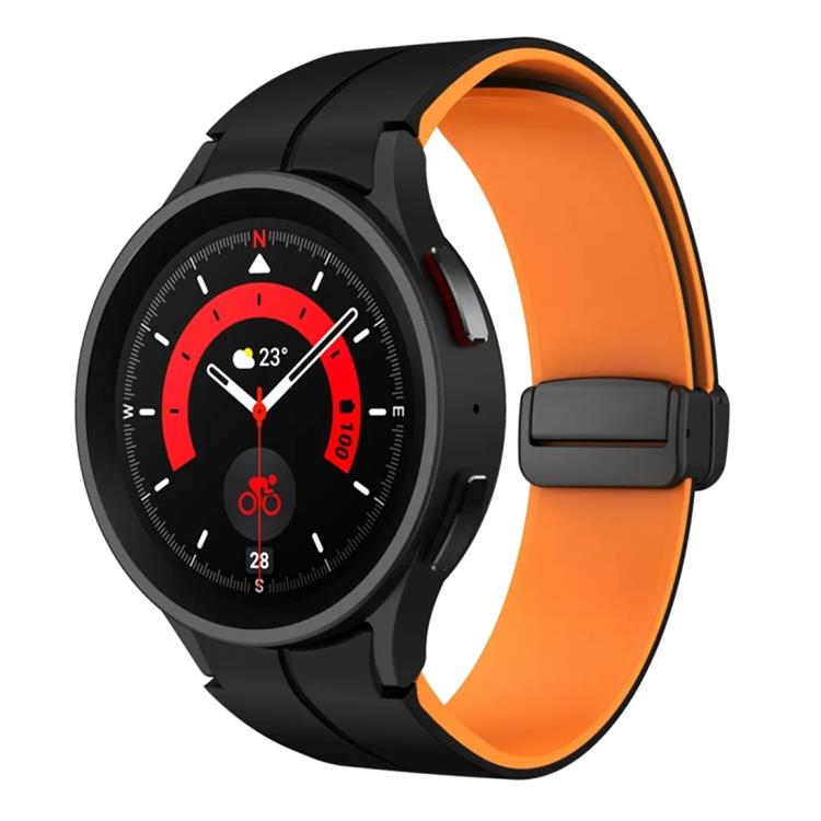 Taltech Galaxy Watch 6 Classic (43mm) Armband - Svart/Orange