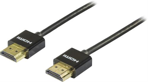 UTGATT1 DELTACO tunn HDMI kabel, 2m - Svart