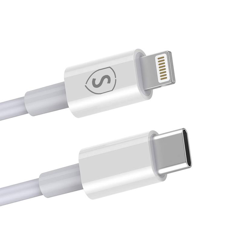 SiGN SiGN USB-C till Lightning kabel 2.1A 0.25m - Vit