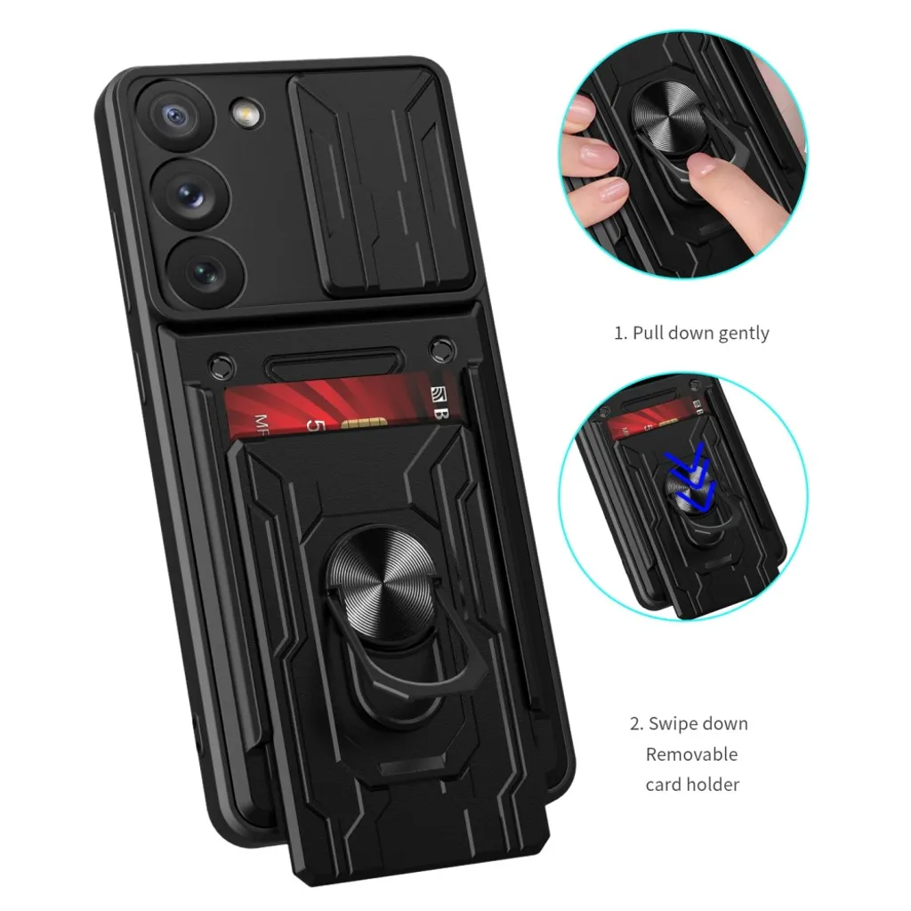 Taltech Mobilskal till Galaxy S23 Plus Korthållare - Svart