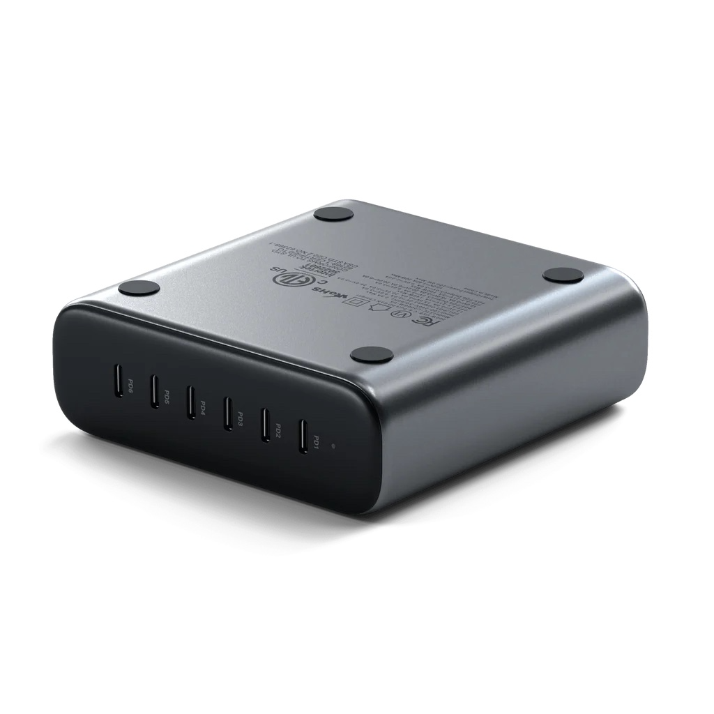 UTGATT1 Satechi 200W USB-C 6-Port GaN Laddare