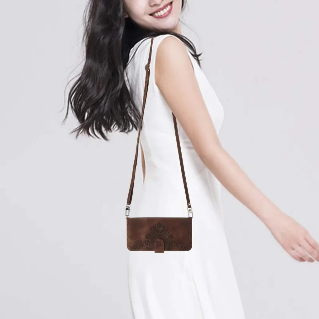 Taltech Galaxy S23 Plånboksfodral med Rem - Brun