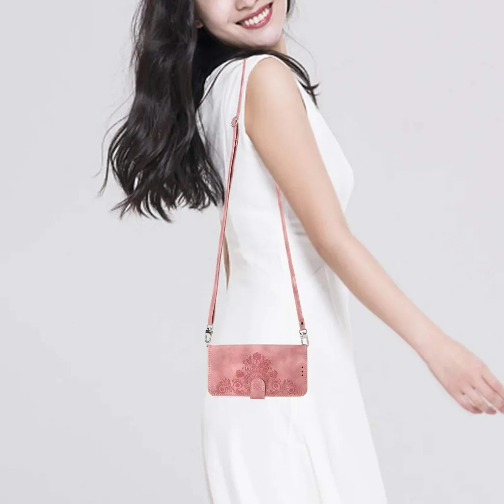 Taltech Galaxy S23 Plånboksfodral med Rem - Rosa