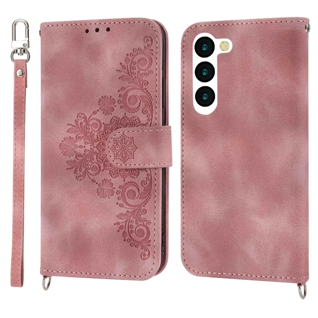 Taltech Galaxy S23 Plånboksfodral med Rem - Rosa