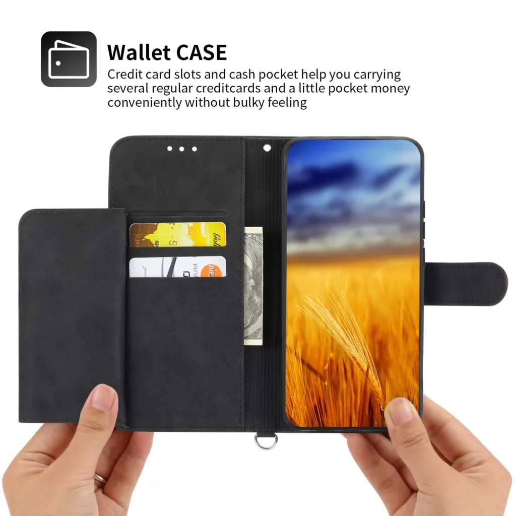 Taltech Galaxy S23 Plånboksfodral med Rem - Svart