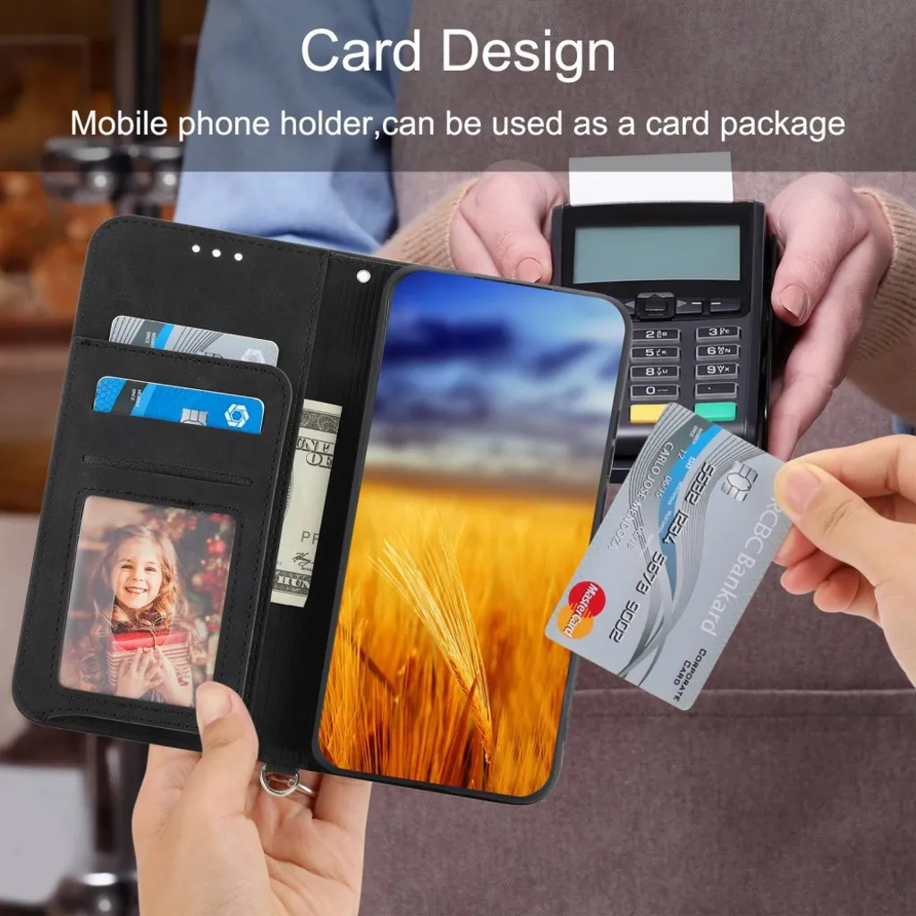 Taltech Galaxy S23 Plånboksfodral med Rem - Svart