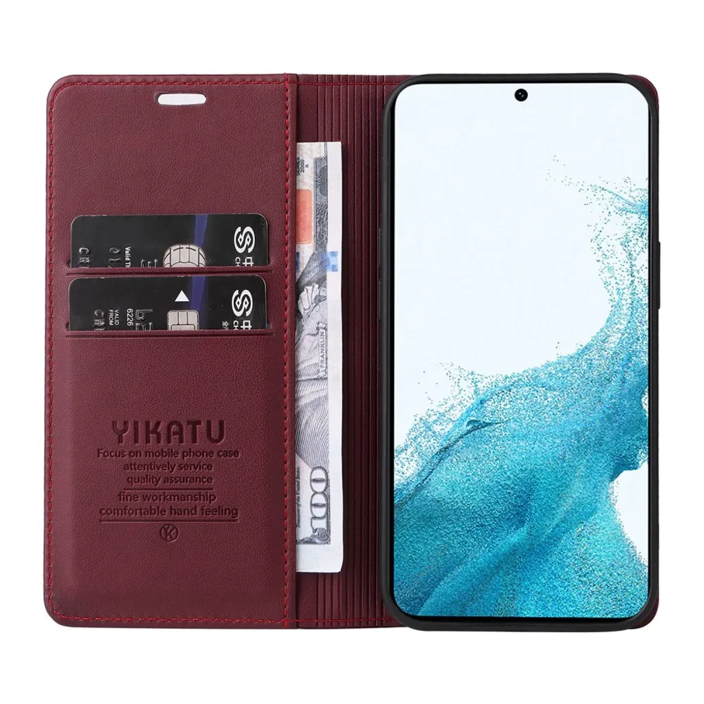 YIKATU YIKATU Galaxy S23 Plånboksfodral - Wine