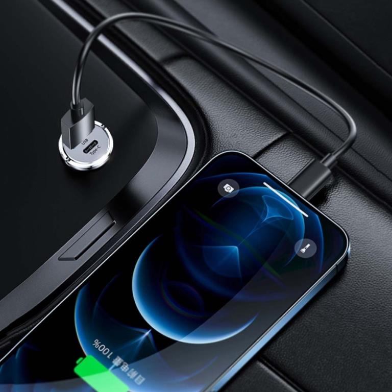 SiGN SiGN Mini Billaddare USB & USB-C PD & Q.C3.0. 5A 20W - Svart