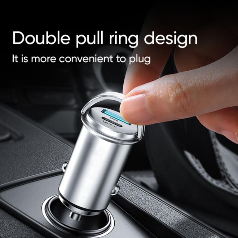 SiGN SiGN Mini Billaddare USB & USB-C PD & Q.C3.0. 5A 20W - Svart