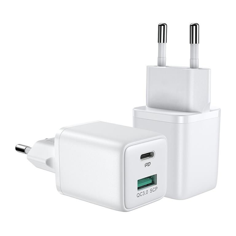 SiGN SiGN Mini Snabbladdare USB & USB-C PD & Q.C3.0. 3A 30W - Vit