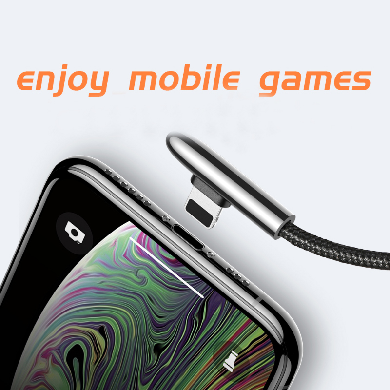 SiGN SiGN USB-A till Lightning kabel Gaming kabel 2m 2.4A - Svart