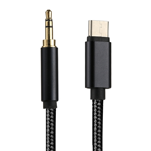 SiGN SiGN USB-C 3.5mm Ljudkabel 1m - Svart/Nylon