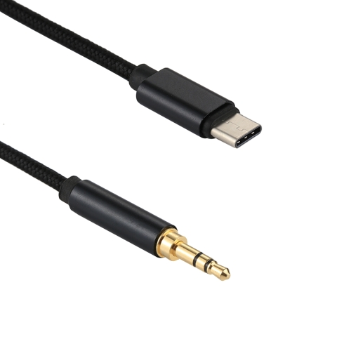 SiGN SiGN USB-C 3.5mm Ljudkabel 1m - Svart/Nylon