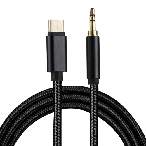 SiGN SiGN USB-C 3.5mm Ljudkabel 1m - Svart/Nylon