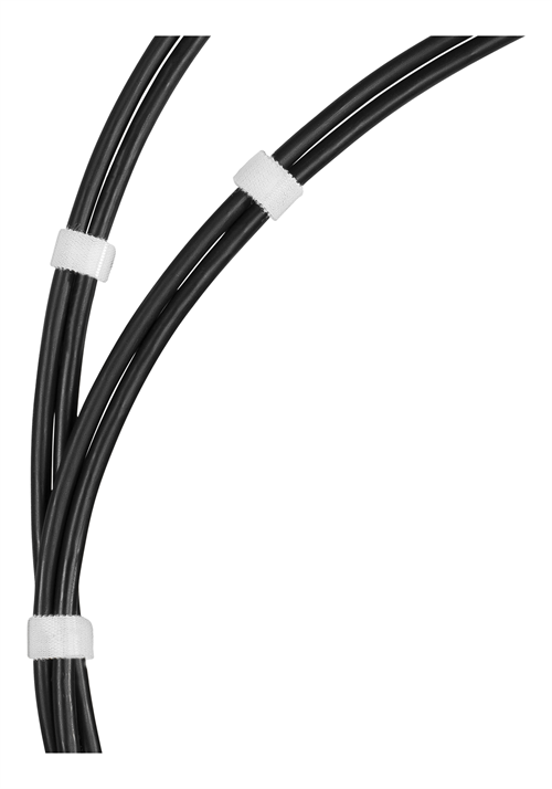 UTGATT1 DELTACO kardborrband på rulle, bredd 10mm, 5m - Vit