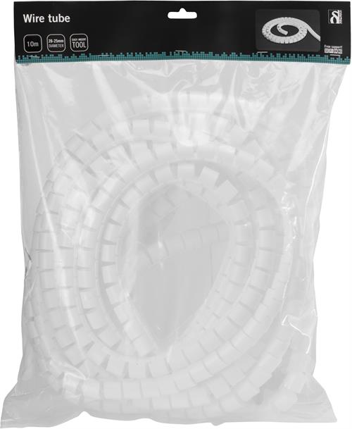 UTGATT1 DELTACO Kabelslukare i nylon verktyg ingår 10m - Vit